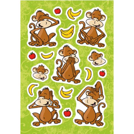 Naklejka Magic, Małpki z bananami