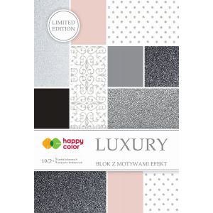 Blok z motywami Happy Color Effect Luxury Silver A4/10/150-230g