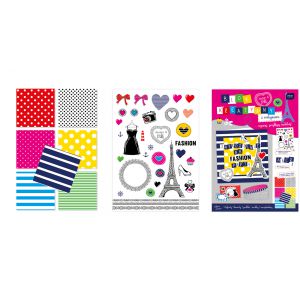 Blok kreatywny Interdruk z naklejkami A4/18 Stripes&Dots