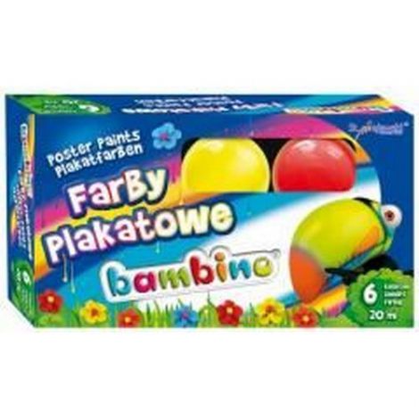 Farby plakatowe Bambino, 6 kolorów, 20 ml - 3