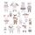 Naklejki dpCraft Brokat Crafty Friends, 17szt