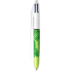 Długopis 4-kolorowy Bic Velours Velvet, Zielone liście