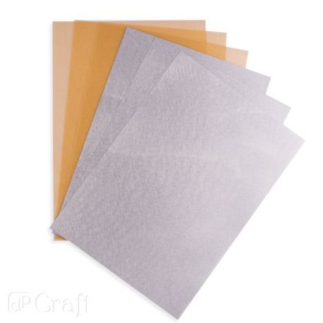 Folia Termokurczliwa Shrink, Srebrna & Złota, 6 Szt.