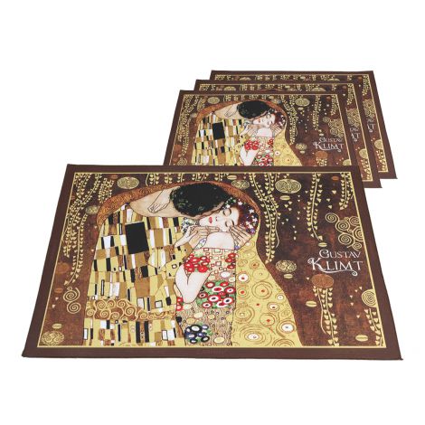Komplet czterech podkładek na stół - G. Klimt, Pocałunek - 2