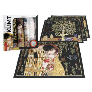Komplet czterech podkładek na stół - G. Klimt, mix