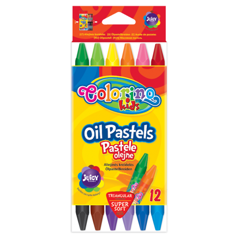 Pastele olejne Colorino Trójkątne, 12 kolorów