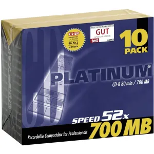 Płyty CD-R Platinum z etui, 10szt