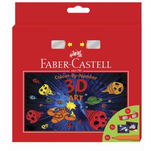 Zestaw Faber-Castell 3D-Kolorowanka+6 Pisaków Connector+Okulary