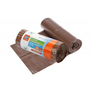 Worki na śmieci Ravi Eco Bags 120l 10szt, Brązowe biodegradowalne