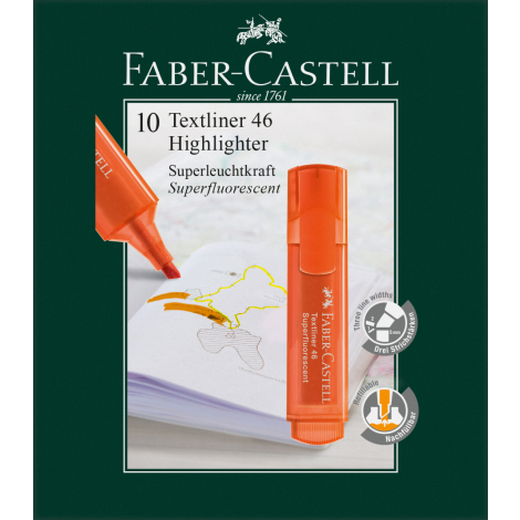Zakreślacz Faber-Castell 1546, pomarańczowy - 4