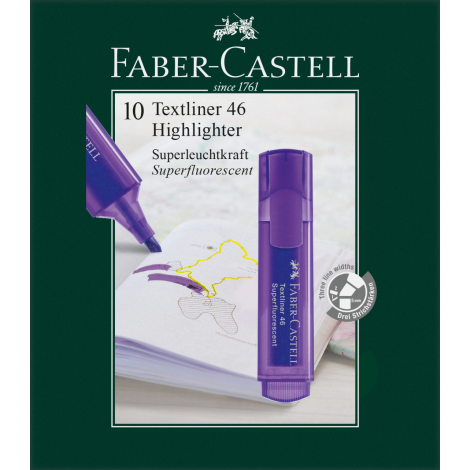 Zakreślacz Faber-Castell 1546, fioletowy - 4