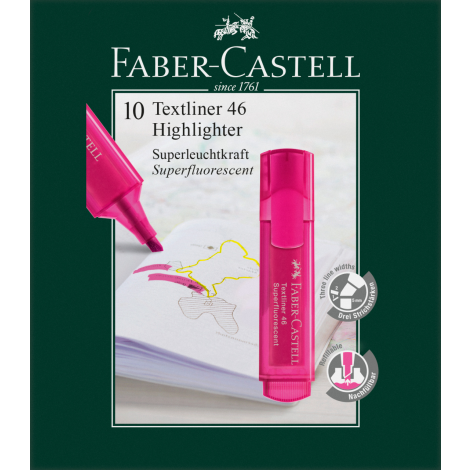 Zakreślacz Faber-Castell 1546, różowy - 5