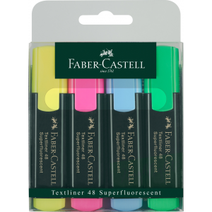 Zakreślacze Faber-Castell 48, 4 kolory
