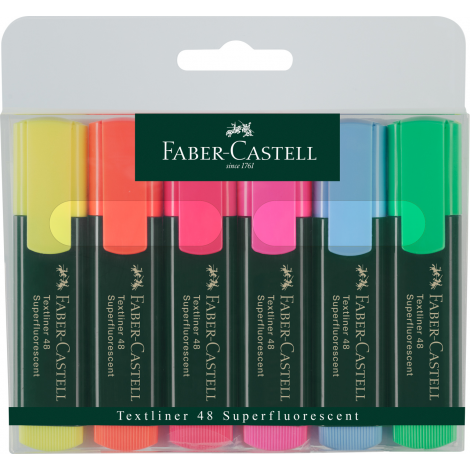 Zakreślacze Faber-Castell 48, 6 kolorów