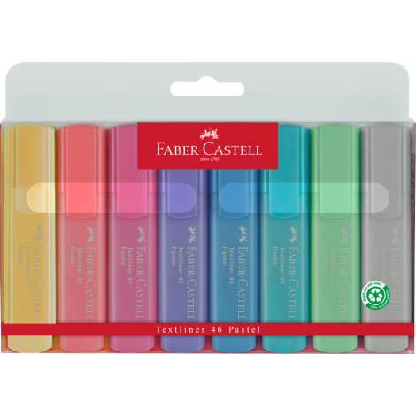 Zakreślacze Faber-Castell 1546 pastelowe, 8 kolorów