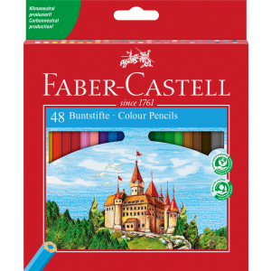 Kredki ołówkowe Faber-Castell Zamek, 48 kolorów + temperówka