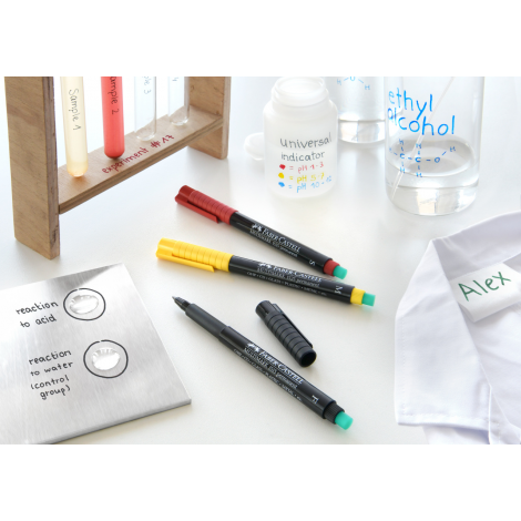 Marker Faber-Castell Multimark Ohp Permanentny, M, niebieski - 4