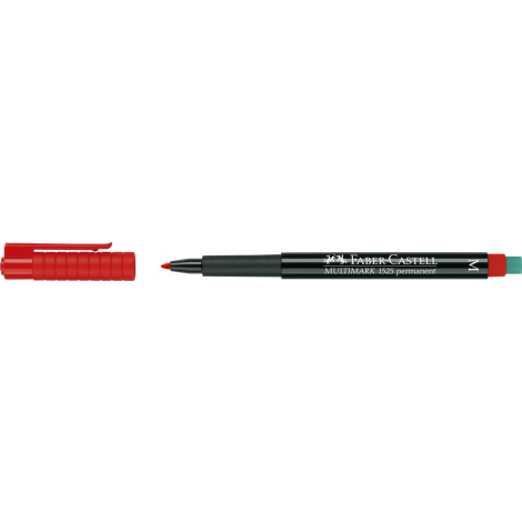 Marker Faber-Castell Multimark Ohp Permanentny, M, czerwony