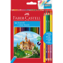 Kredki ołówkowe Faber-Castell Zamek, 36 kolory +3 kredki dwustronne + temperówka + ołówek - 2