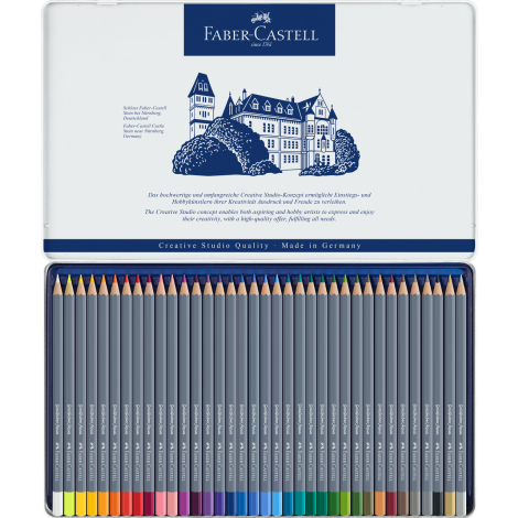 Kredki akwarelowe Faber-Castell Goldfaber Aqua, 36 kolorów, opakowanie metalowe - 2
