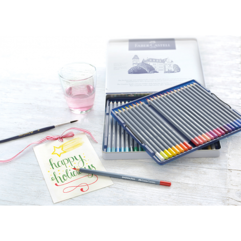Kredki akwarelowe Faber-Castell Goldfaber Aqua, 48 kolorów, opakowanie metalowe - 3