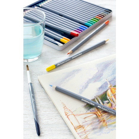 Kredki akwarelowe Faber-Castell Goldfaber Aqua, 48 kolorów, opakowanie metalowe - 7