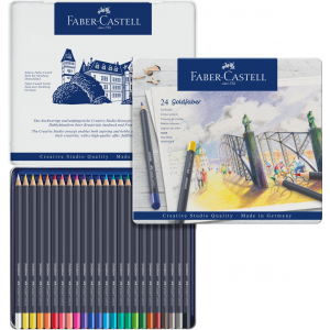Kredki ołówkowe Faber-Castell Goldfaber, 24 kolory, opakowanie metalowe