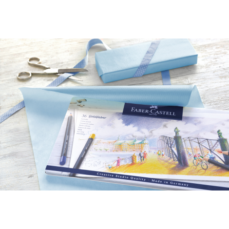 Kredki ołówkowe Faber-Castell Goldfaber, 36 kolory, opakowanie metalowe - 4