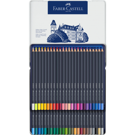 Kredki ołówkowe Faber-Castell Goldfaber, 48 kolory, opakowanie metalowe - 2