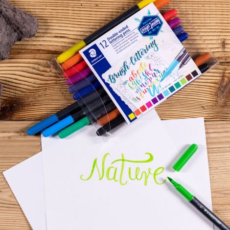 Pisak dwustronny Brush Lettering, Design Journey, 12 kolorów - 2