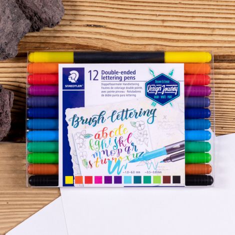 Pisak dwustronny Brush Lettering, Design Journey, 12 kolorów - 3