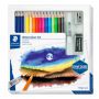 Zestaw Staedtler Design Journey: kredki akwarelowe 12 kolorów, 3x ołówek, gumka, temperówka, blender - 2