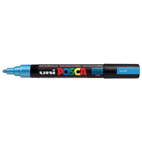 Marker Posca PC-5M, Niebieski Metallic
