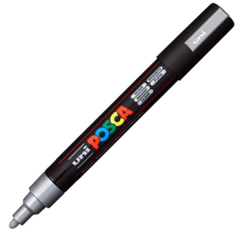 Marker Posca PC-5M, Srebrny - 2