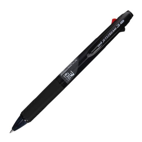 Długopis 3-kolorowy Uni, obudowa czarna