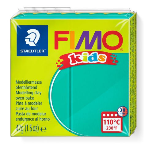 Kostka FIMO Kids, 42g, zielony, masa termoutwardzalna