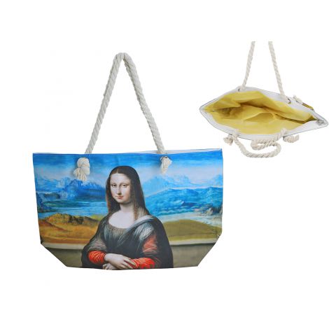 Torba z uszami ze sznurka Carmani L. Da Vinci, Mona Lisa