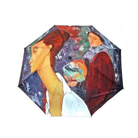 Parasol składany Carmani A. Modigliani, Autoportret i Lunia Czechowska (dekoracja na wierzchu) - 2