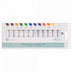 Farby akrylowe dpCraft, 12 kolorów x 12ml