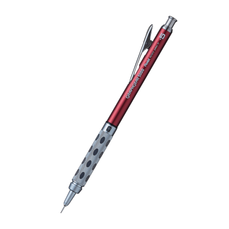 Ołówek automatyczny Pentel GraphGear 1000, 0.5mm HB, czerwony
