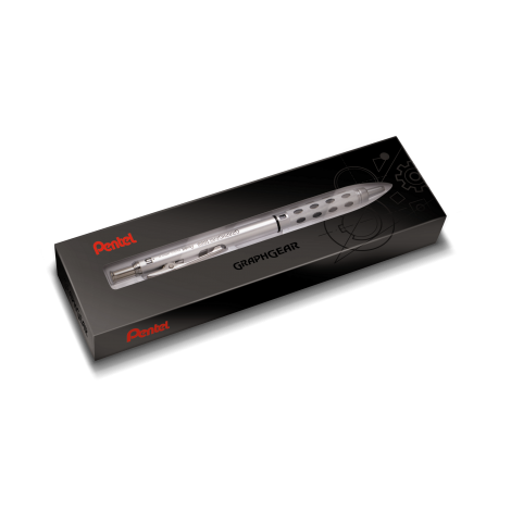 Ołówek automatyczny Pentel GraphGear 1000, 0.5mm HB, srebrny - 2