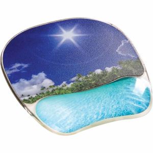 Podkładka pod myszkę i nadgarstek Fellowes Crystal żelowa, Plaża