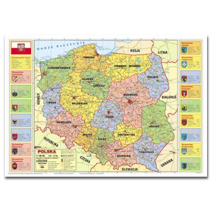 Podkładka na biurko Derform oklejana Polska, 34x49cm