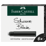 Naboje atramentowe Faber-Castell, krótkie, czarne, 6 sztuk - 2