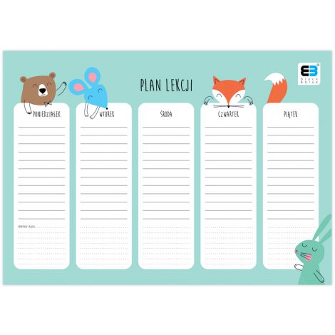 Plan Lekcji Interdruk A4 B&B Kids Pastel