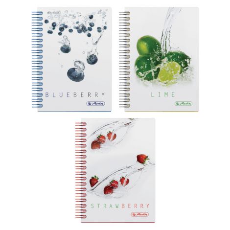 Brulion na spirali Herlitz Fresh Fruit Mix A5/70 kratka