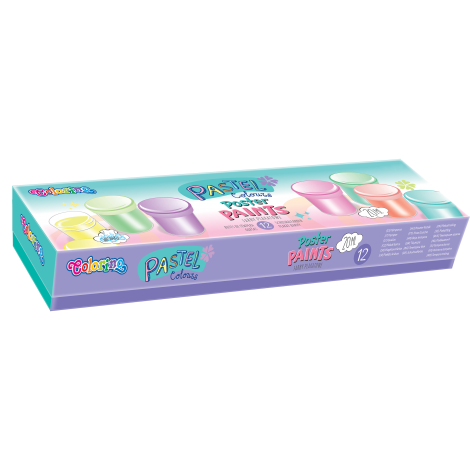 Farby plakatowe Colorino Pastel, 12 kolorów x 20ml
