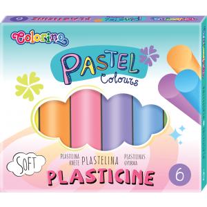Plastelina Colorino pastelowa, 6 sztuk