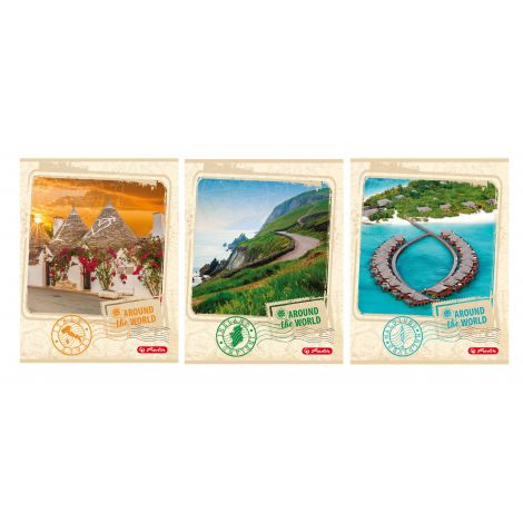 Brulion Herlitz Around The World A5/96 kratka