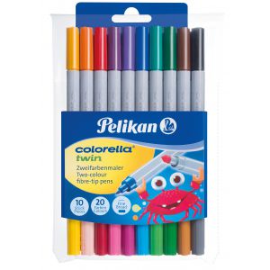 Flamastry Pelikan Colorella Twin, 10 kolorów